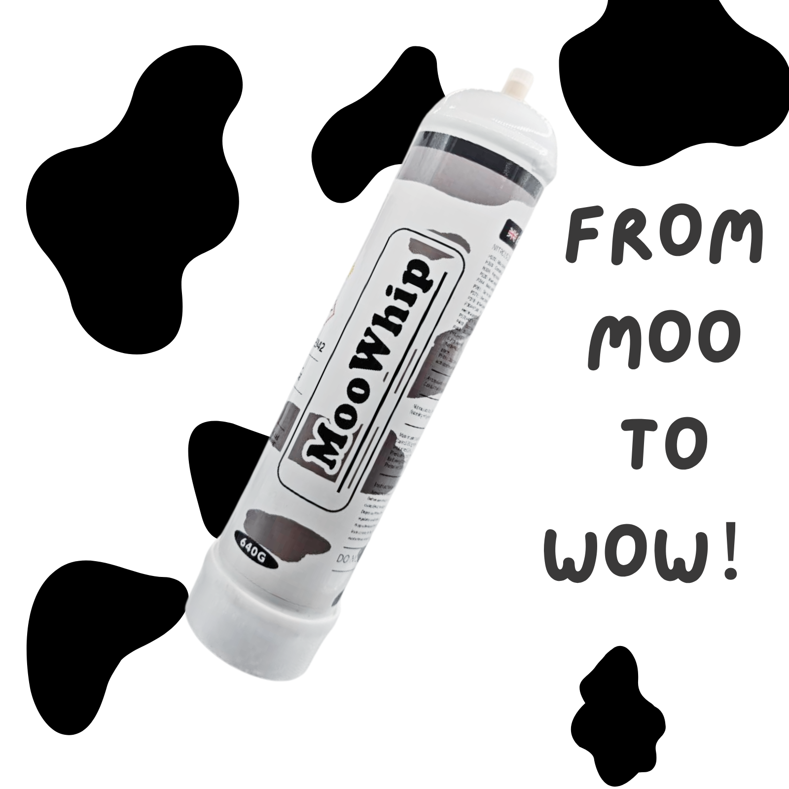 MooWhip 640g Whipped Cream Tank Top Quality ULTRA PURE GAS