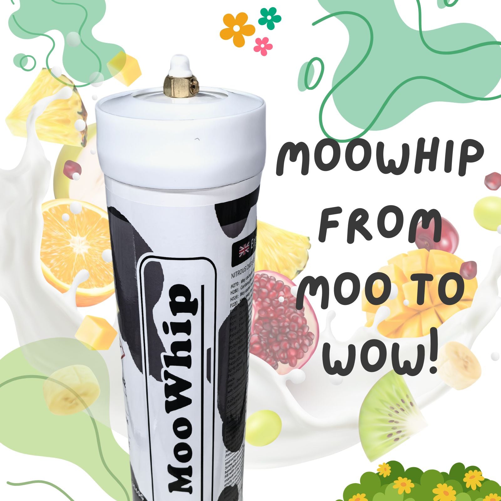 MooWhip 4.5L 3060g Whipped Cream Tank ULTRA PURE GAS (W/NozzleοΌ