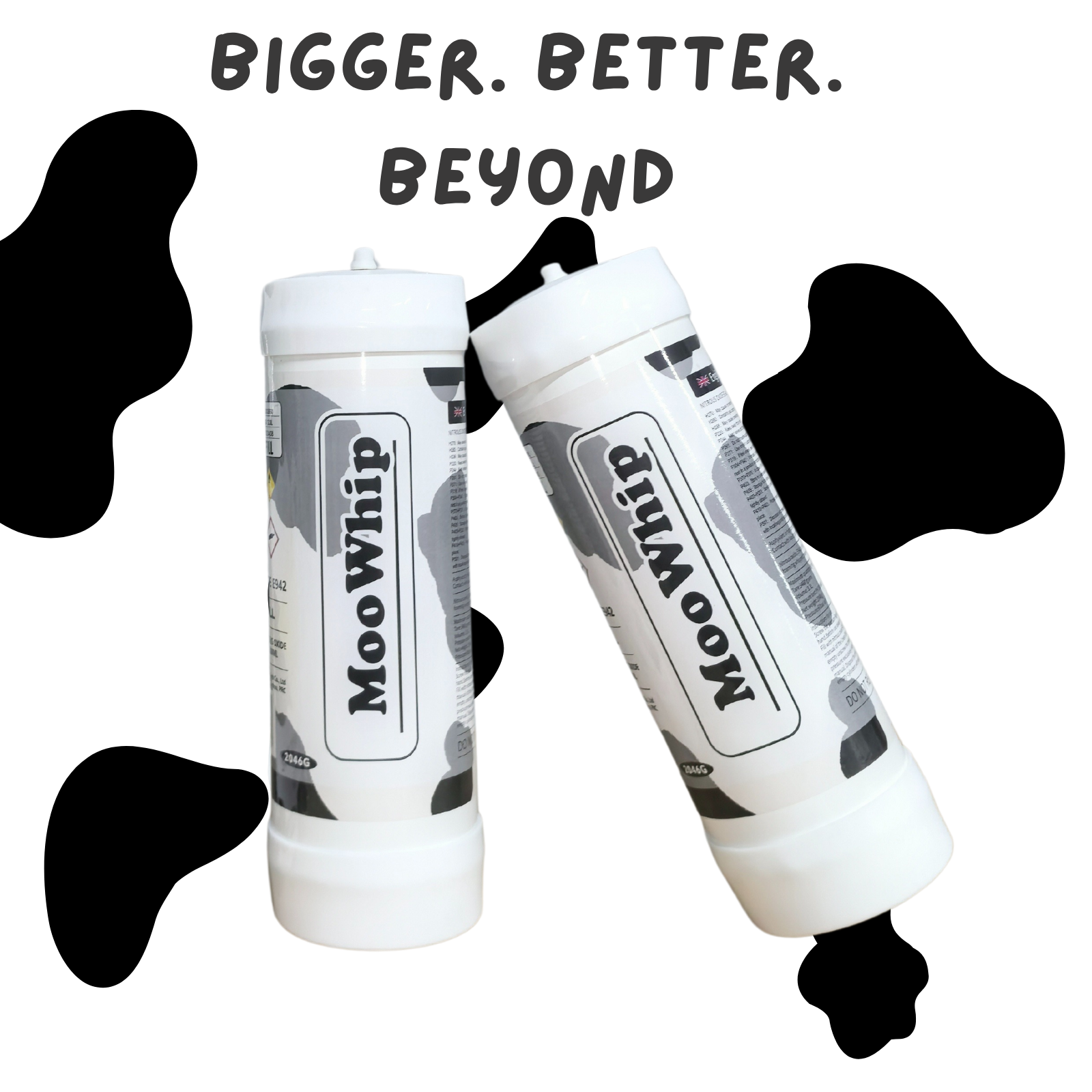 MooWhip 3.3L 2046g Whipped Cream Tank ULTRA PURE GAS (W/O Regulator οΌ