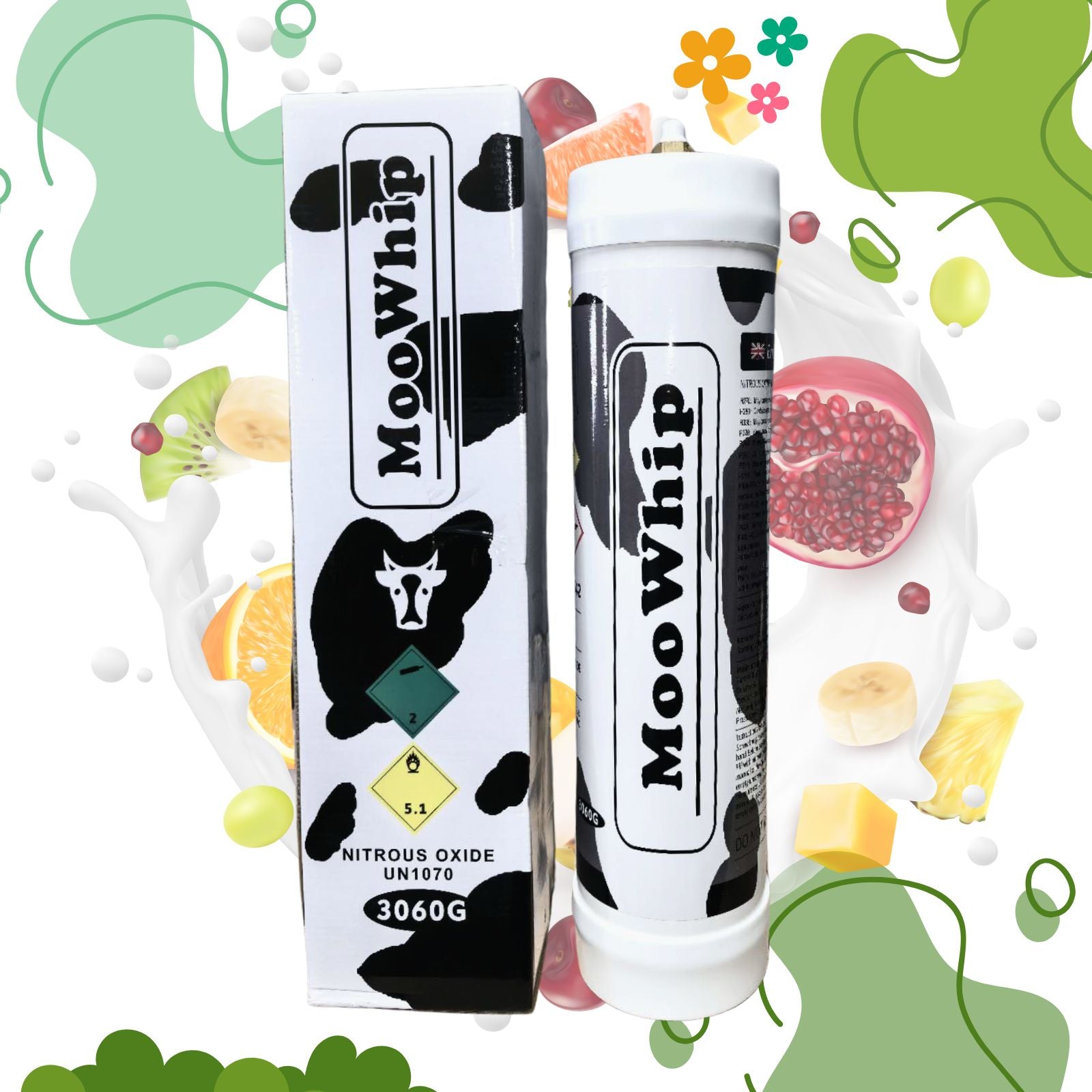 MooWhip 4.5L 3060g Whipped Cream Tank ULTRA PURE GAS (W/NozzleοΌ