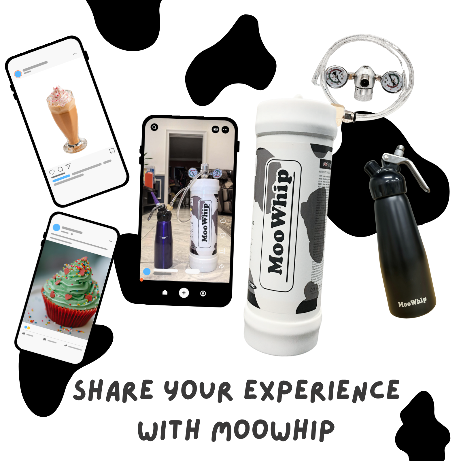 MooWhip 3.3L 2046g Whipped Cream N2O Tank (W/O Regulator )