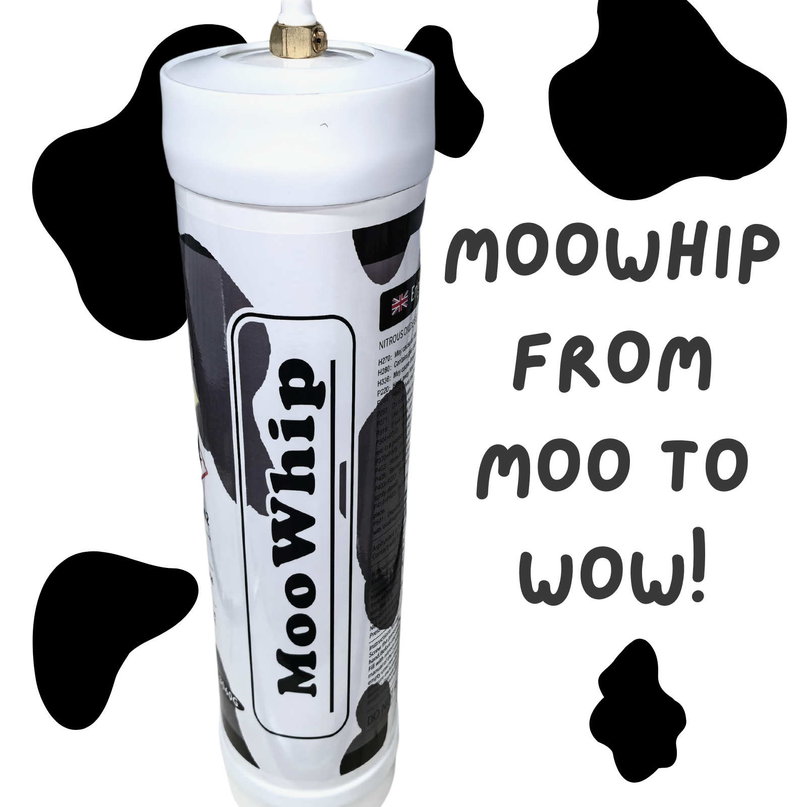 MooWhip 4.5L 3060g Whipped Cream Tank ULTRA PURE GAS (W/NozzleοΌ