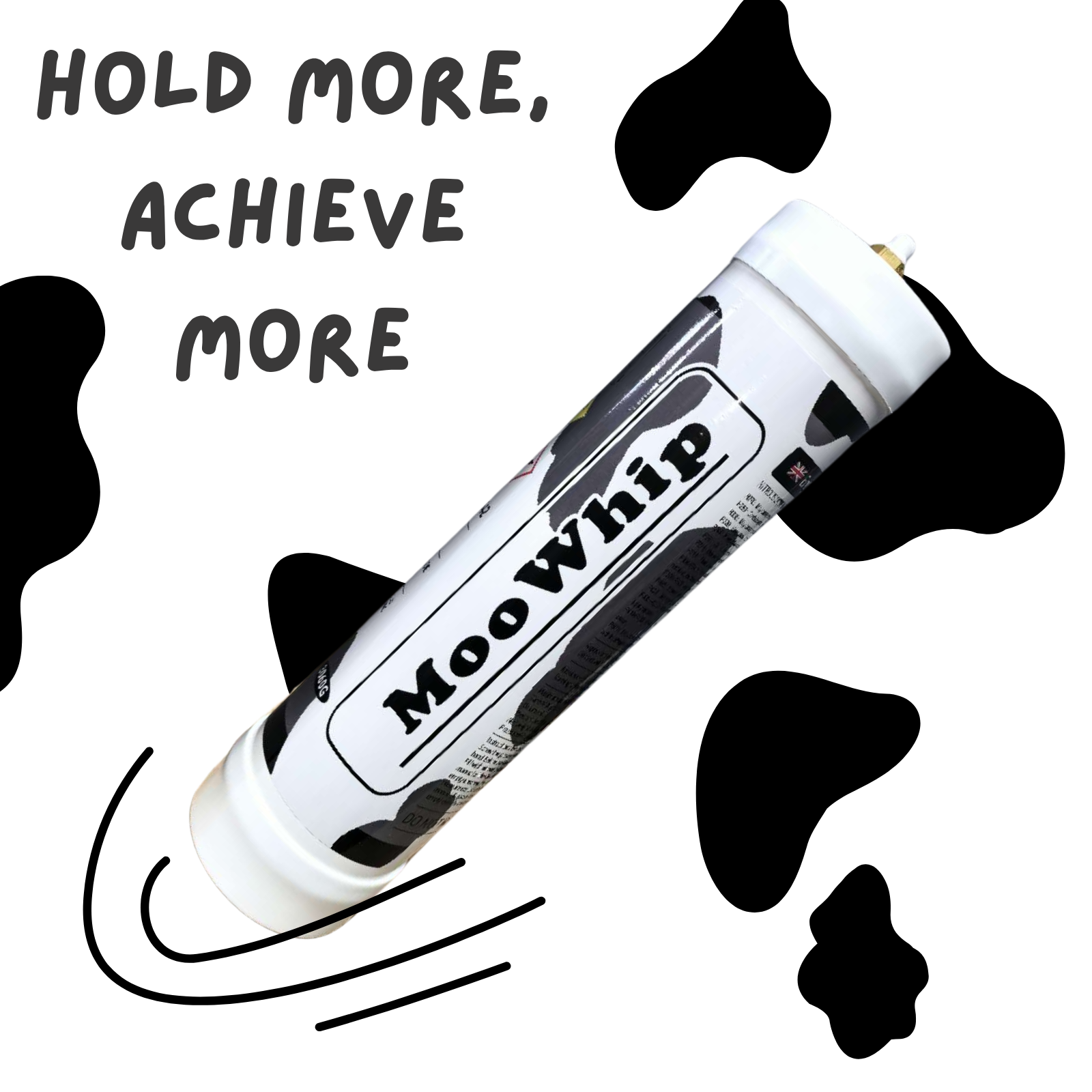 MooWhip 4.5L 3060g Whipped Cream Tank ULTRA PURE GAS (W/NozzleοΌ