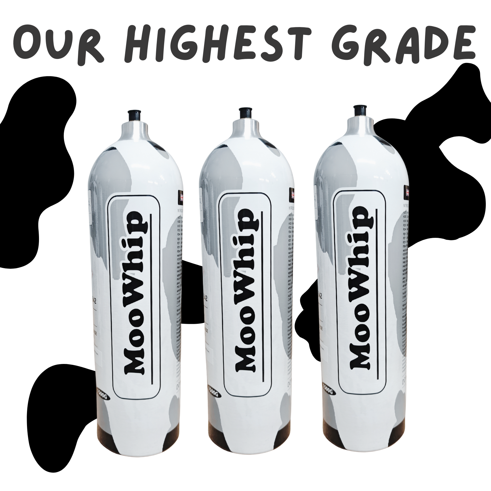 Preminum Moowhip 2.2L 1500g Aluminum Whipped Cream N2O Tank  (W/O Regulator ）