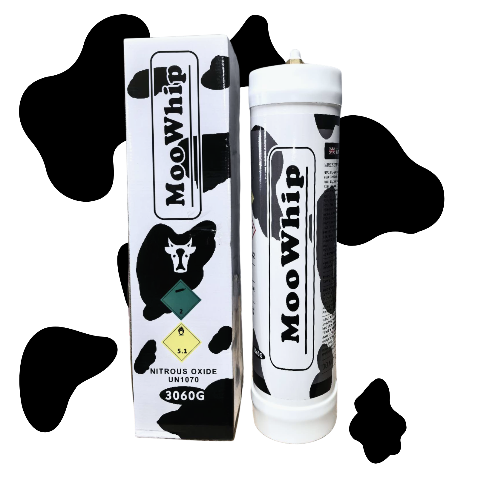 MooWhip 4.5L 3060g Whipped Cream Tank ULTRA PURE GAS (W/Nozzle）