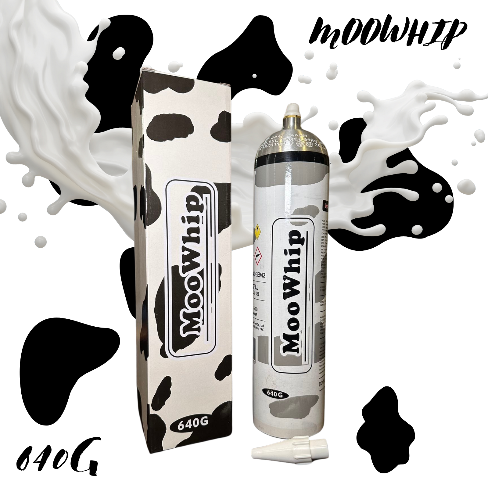 Moowhip! 640g Preminum N2o Tank