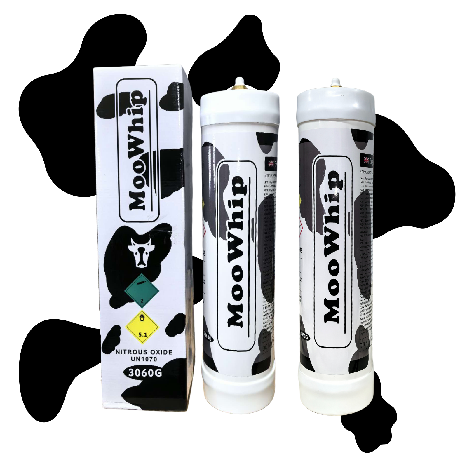 MooWhip 4.5L 3060g Whipped Cream Tank ULTRA PURE GAS (W/Nozzle）