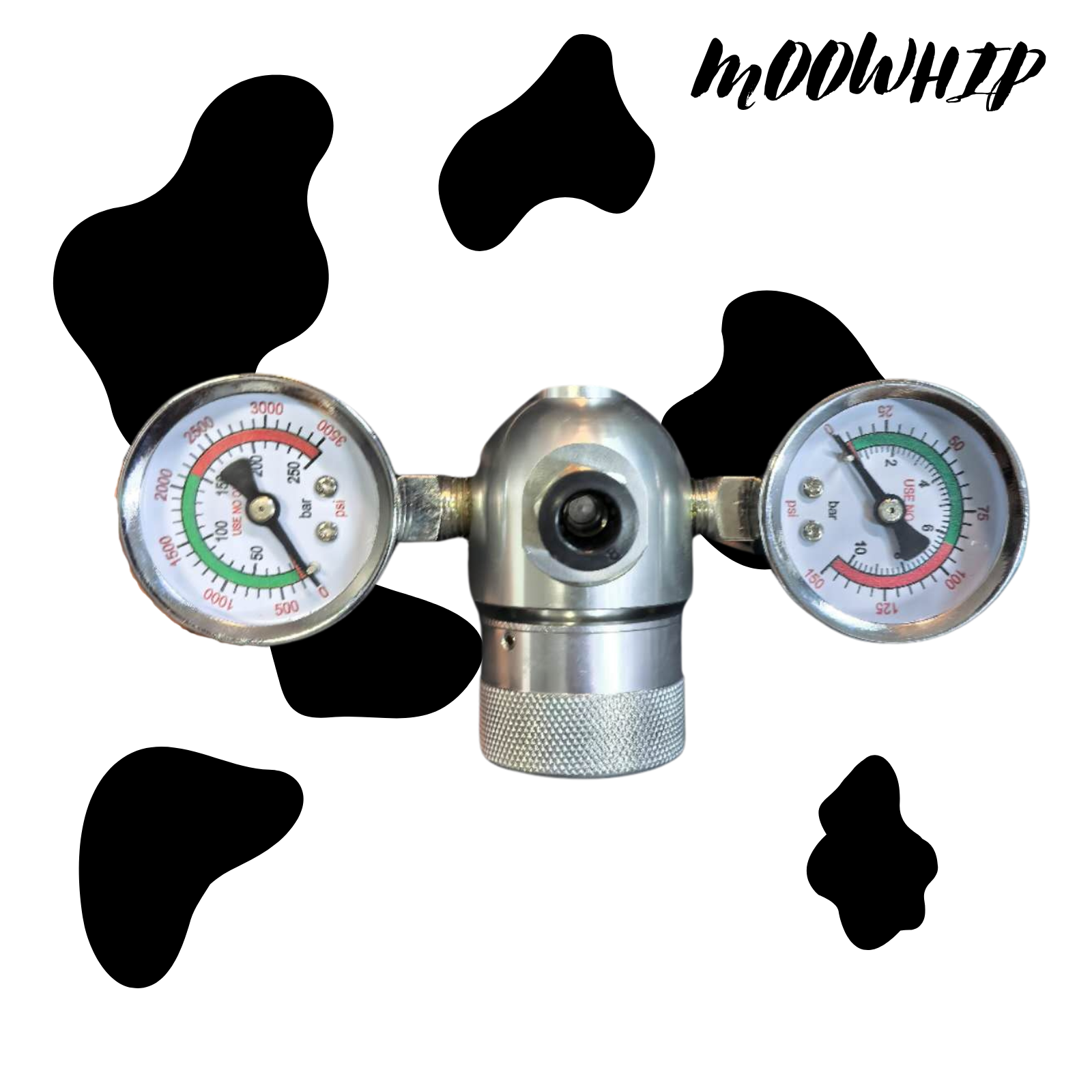 MooWhip Universal Pressure Regulator Valve – Compatible with 0.95L to 4.5L Nitrous Oxide Cylinders