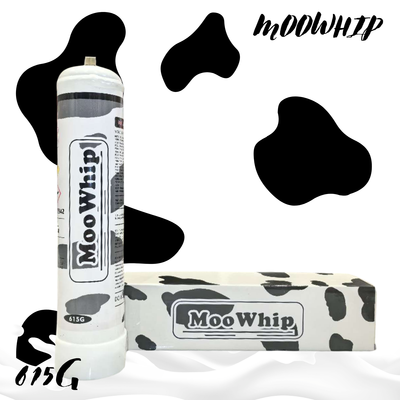 MooWhip 615g Whipped Cream Tank Top Quality ULTRA PURE GAS