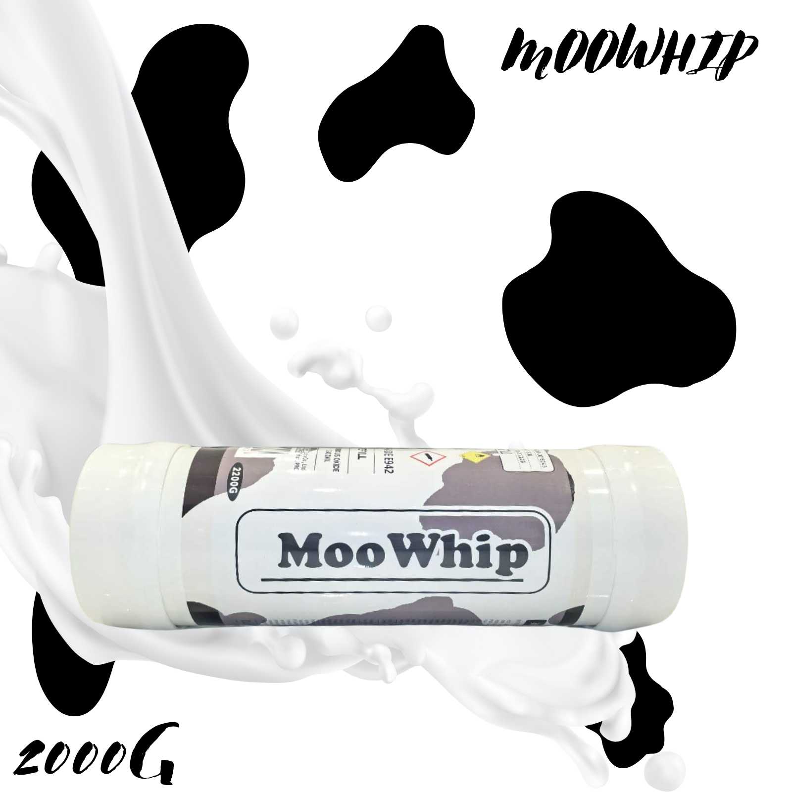 MooWhip 3.3L 2046g Whipped Cream Tank ULTRA PURE GAS (W/O Regulator ）