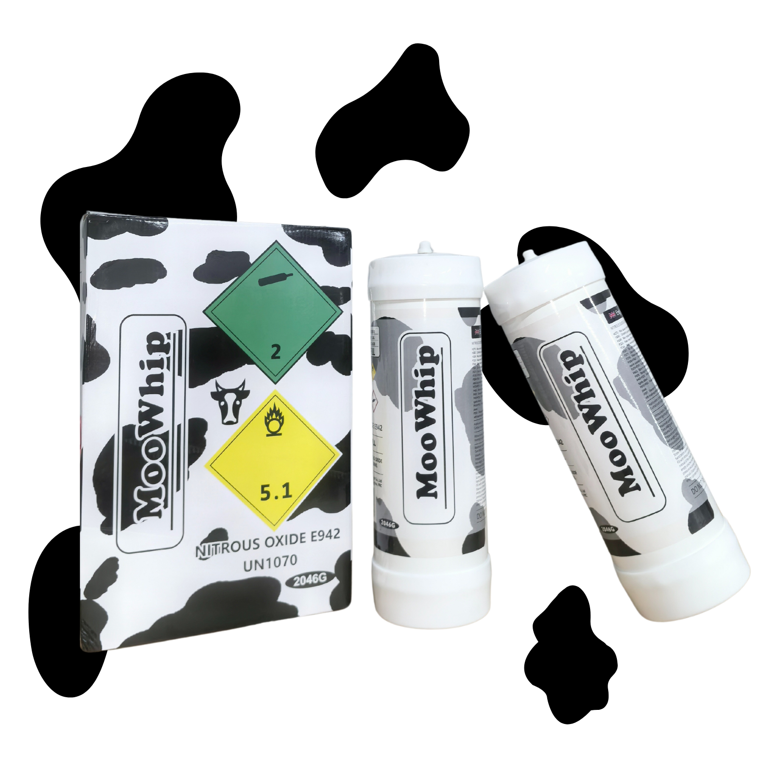 MooWhip 3.3L 2046g Whipped Cream N2O Tank  (W/O Regulator ）