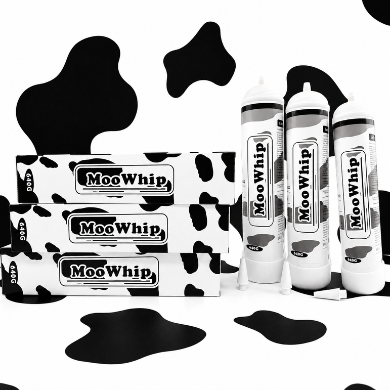 MooWhip 1L 640g Whipped Cream N2O Tank
