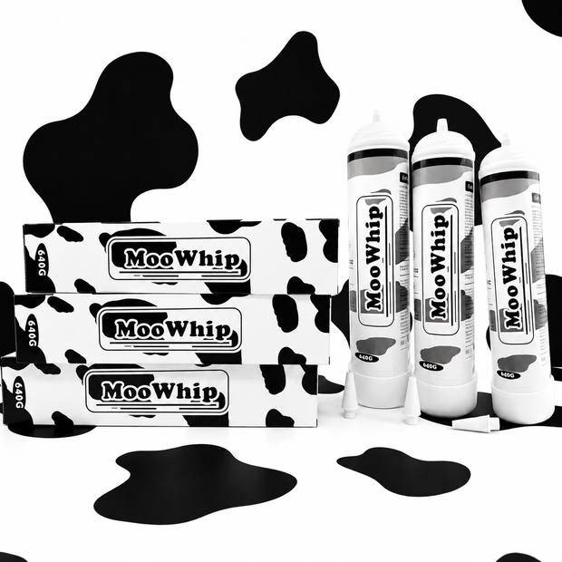 MooWhip 1L 640g Whipped Cream N2O Tank