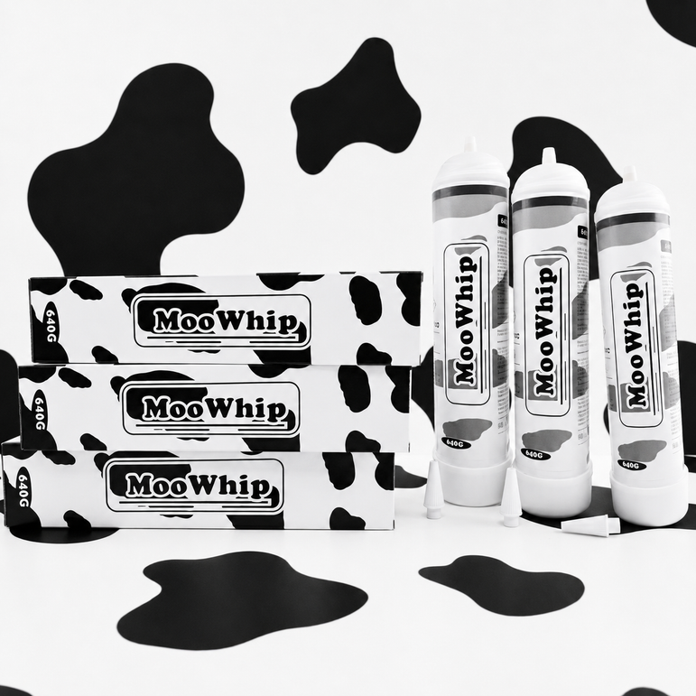 MooWhip 1L 640g Whipped Cream N2O Tank