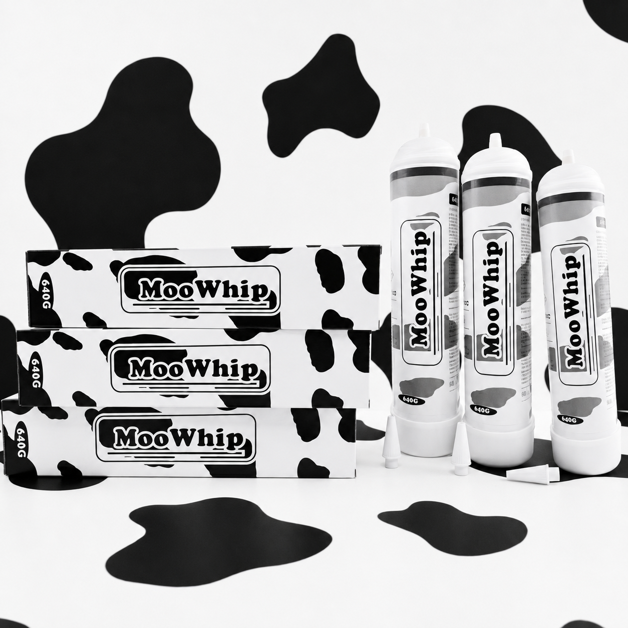 MooWhip 1L 640g Whipped Cream N2O Tank