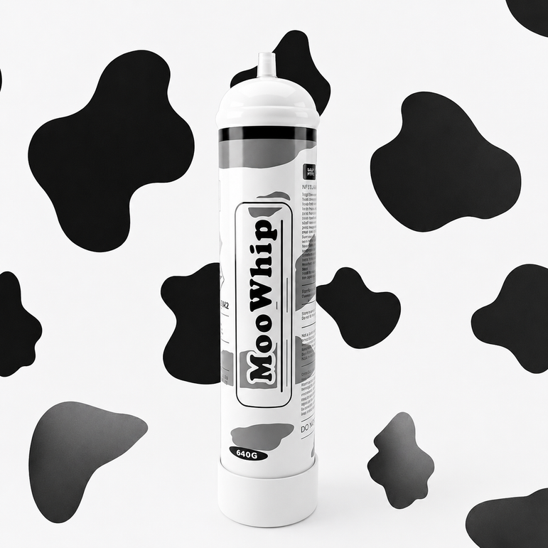 MooWhip 1L 640g Whipped Cream N2O Tank