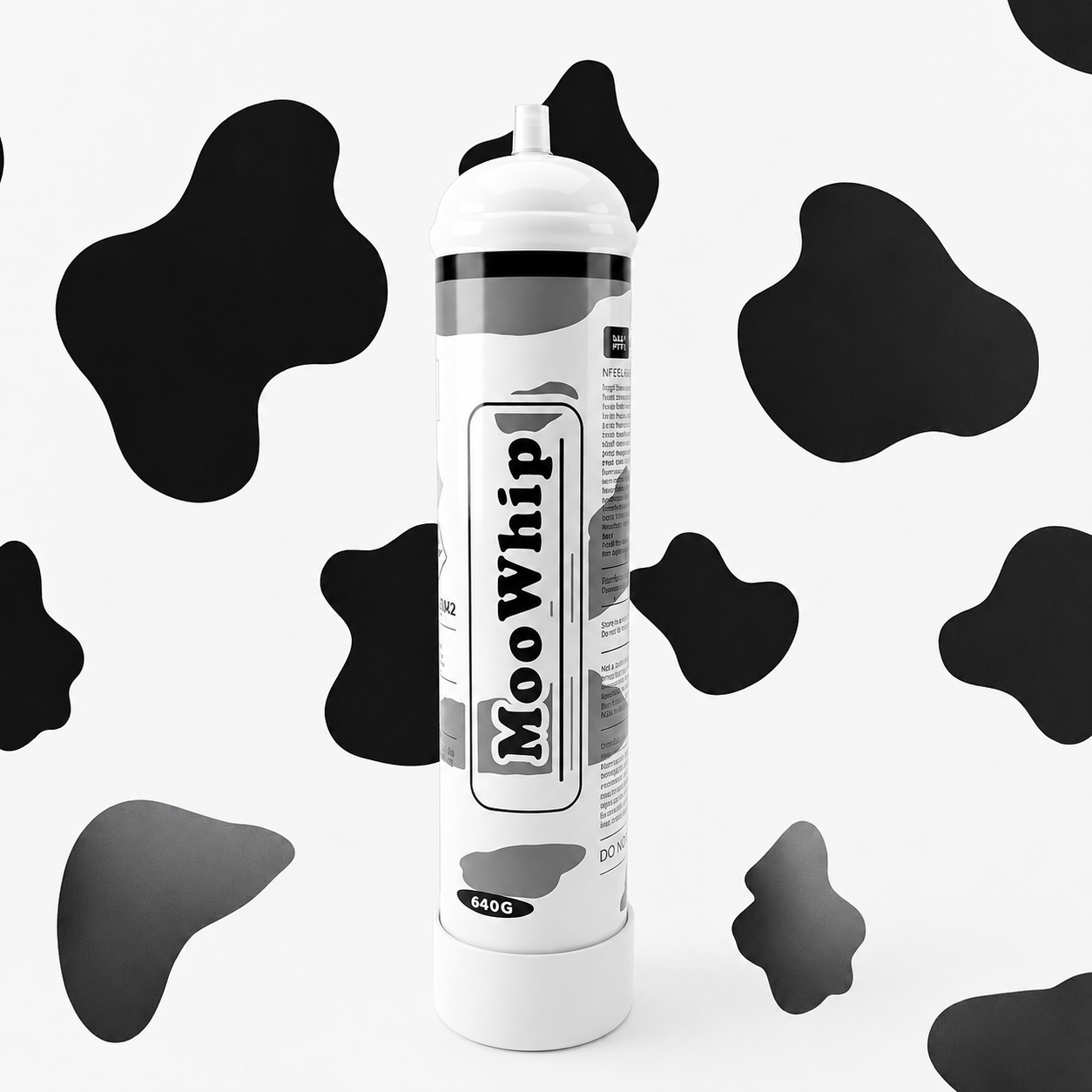 MooWhip 1L 640g Whipped Cream N2O Tank