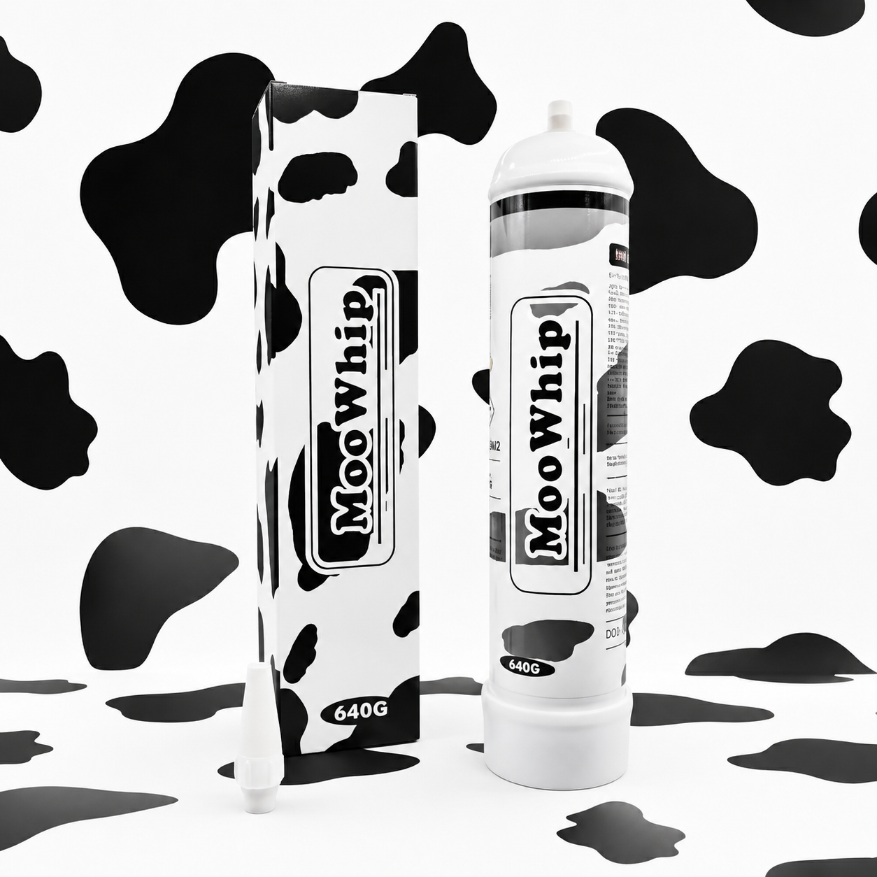 MooWhip 1L 640g Whipped Cream N2O Tank