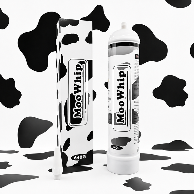 MooWhip 1L 640g Whipped Cream N2O Tank