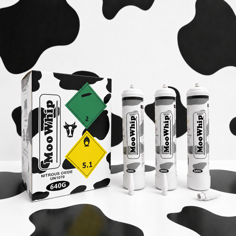 MooWhip 1L 640g Whipped Cream N2O Tank