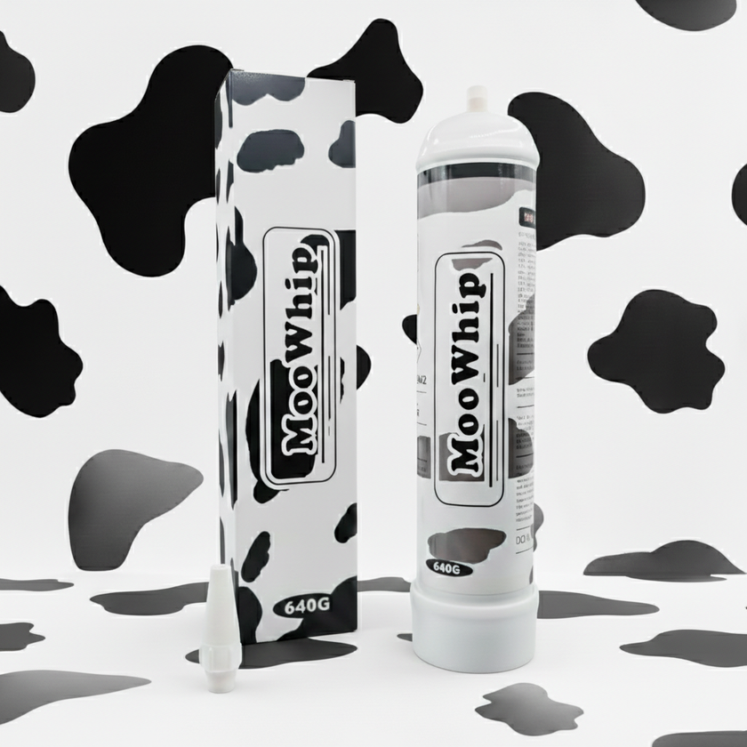 MooWhip 1L 640g Whipped Cream N2O Tank