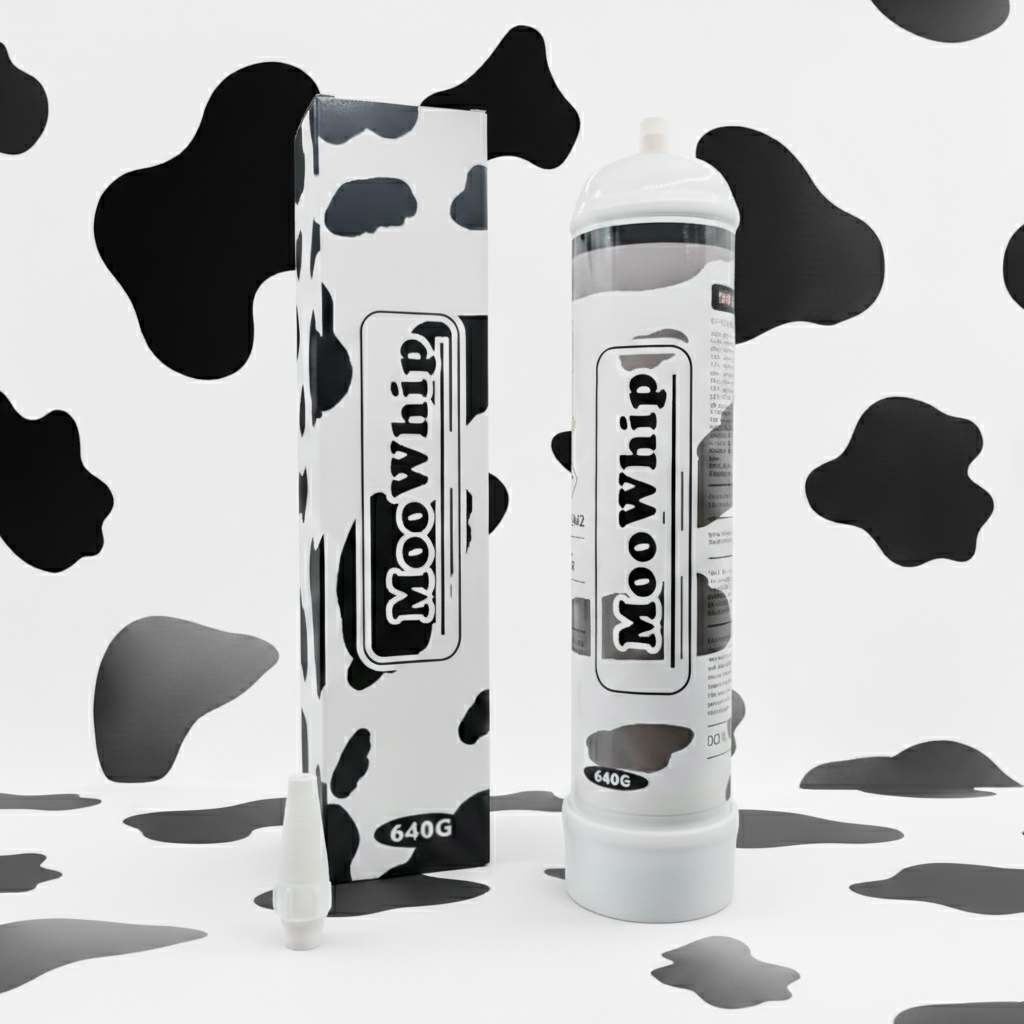 MooWhip 1L 640g Whipped Cream N2O Tank