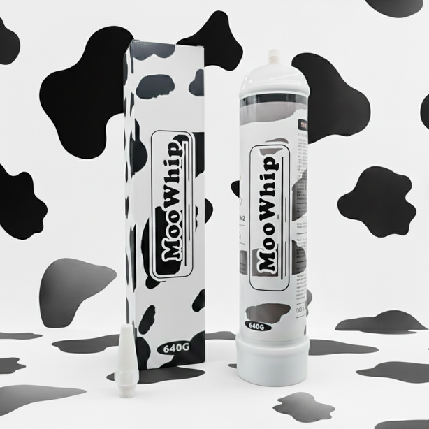 MooWhip 1L 640g Whipped Cream N2O Tank
