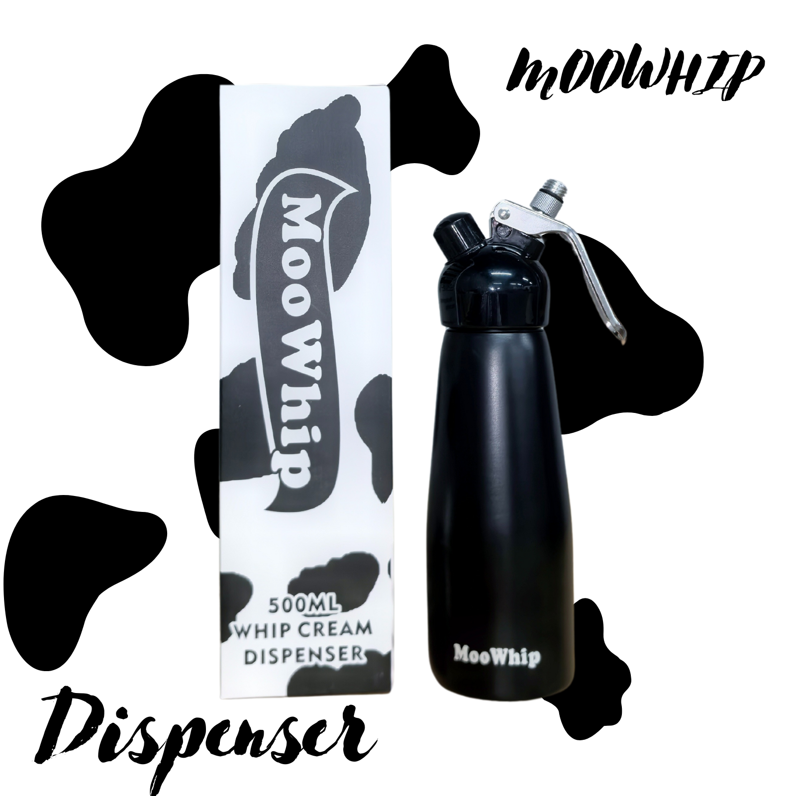 MooWhip 500ml Empty Gas Dispenser For Cream Whippers