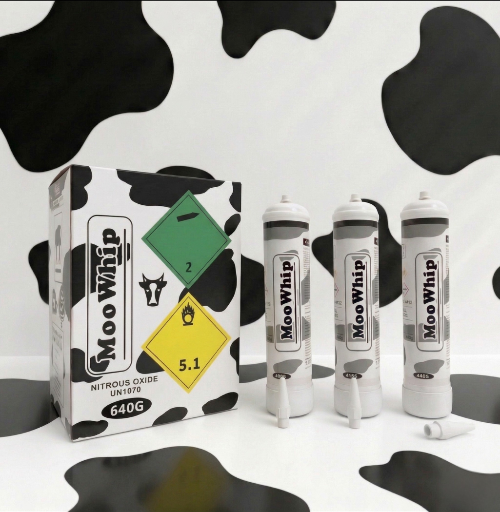 MooWhip 1L 640g Whipped Cream N2O Tank
