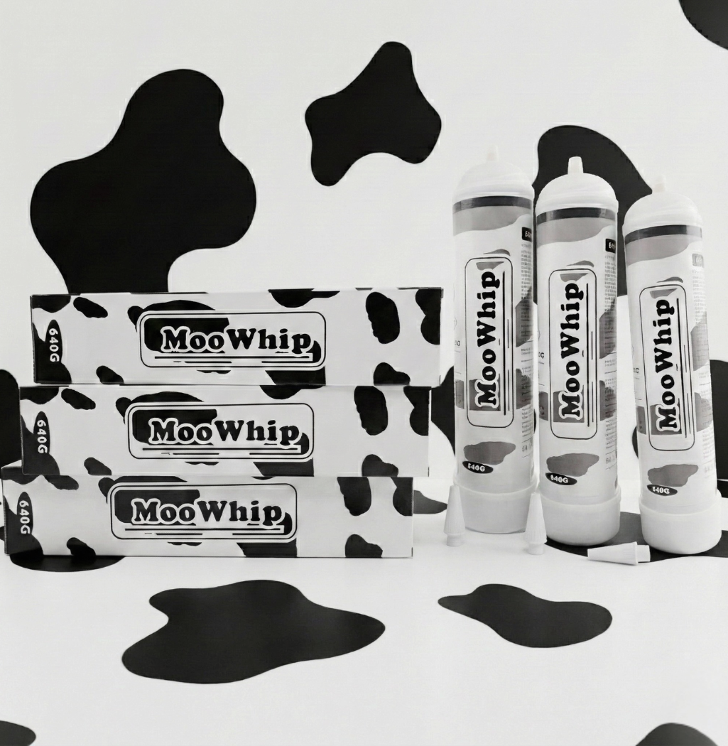 MooWhip 1L 640g Whipped Cream N2O Tank