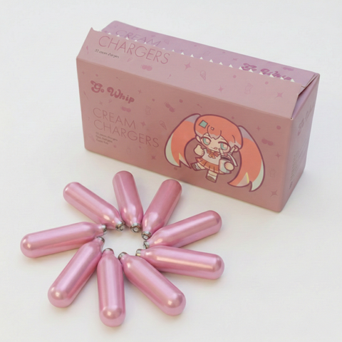 (Clearance) GoWhip Pink Cream Chargers 8G - Kawaii Anime Edition Cream Whipper Cartridges
