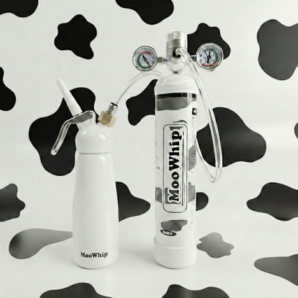 MooWhip 1L 640g Whipped Cream N2O Tank