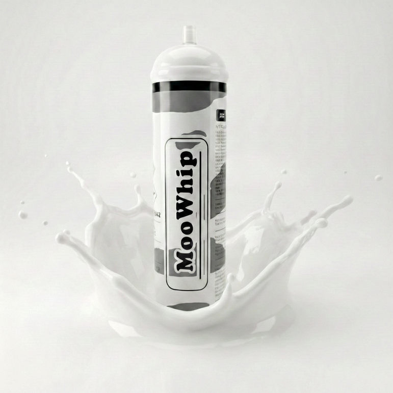 MooWhip 1L 640g Whipped Cream N2O Tank