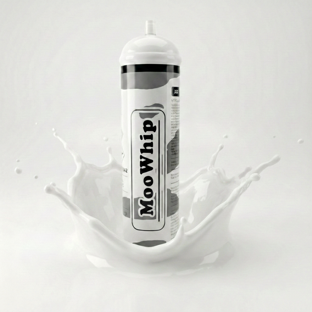 MooWhip 1L 640g Whipped Cream N2O Tank